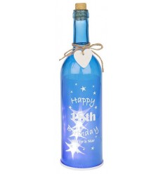 Blue Light up 18th Birthday Gift Bottle