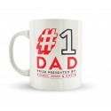 Number 1 Dad Mug Personalised with names