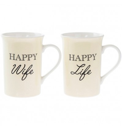 happy wife happy life mug