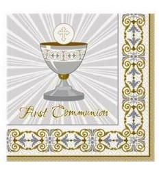 1st Communion Gold Napkins