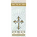 Gold Cross Plastic TREAT Gift Bags