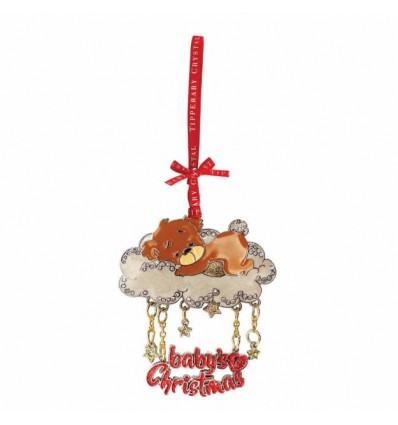 Sparkle Cloud Bear 1st Christmas Decoration