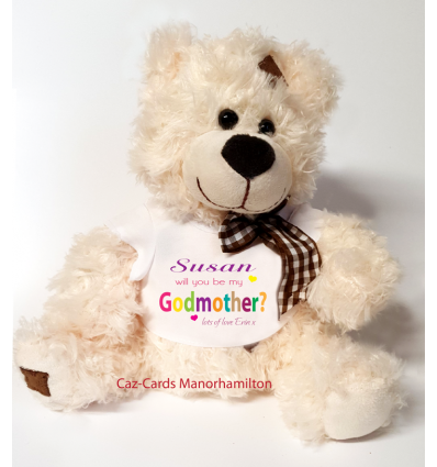 Pink Personalised Goddaughter Bear Gift 7" Teddy Bear 