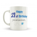 21st Birthday Mug Blue