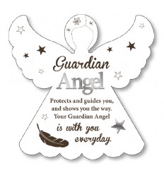 Guardian Angel White Memory Plaque