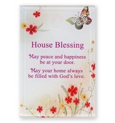 House Blessing Glass Plaque
