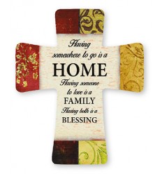 New Home Cross Plaque