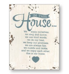 In This House Wooden Plaque