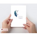 Sympathy Feather Personalised Card