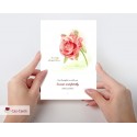 Sympathy Watercolour Rose Personalised Card