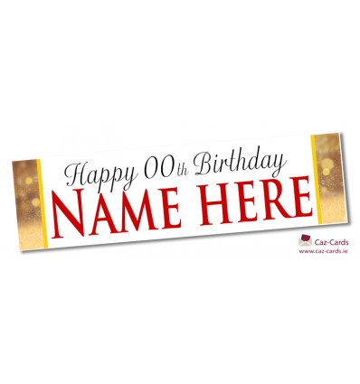 Gold Bubbles Banner - Personalise with your wording and image
