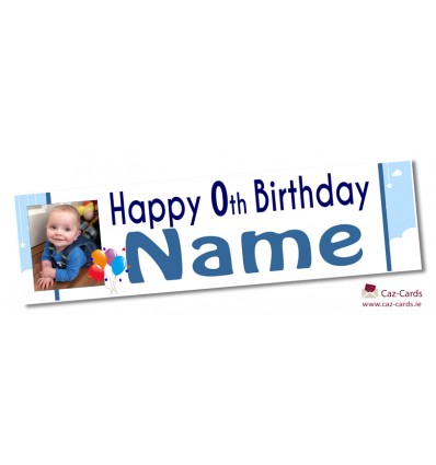 Blue Clouds Banner - Personalise with your wording and image