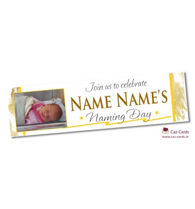 Gold Speckled Banner - Personalise with your wording and image