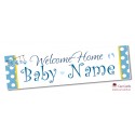 Welcome Baby Boy Personalised Banner