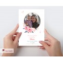 Floral Wreath Personalised Greeting Card With Photo