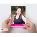 Pink Stripe Photo Personalised Card