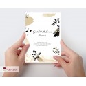 Get Well Soon Personalised Card with gold and black design
