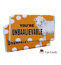 YOU'RE UNBAALIEVABLE CHOCOLATE BARS