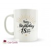 18th Birthday Gold Star Burst Mug