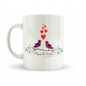 One Love Birds Mug Personalised With Names