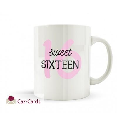 16th Birthday Mug - SWEET SIXTEEN