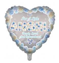 IN MEMORY OF AN ANGEL - BLUE BALLOON 18 INCH
