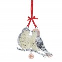 Pearl Turtle Doves Christmas Decoration - Tipperary Crystal