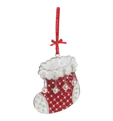 Christmas Stocking Tree Decoration - Tipperary Crystal