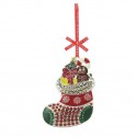 Sparke Stocking Christmas Tree Decoration - Tipperary Crystal