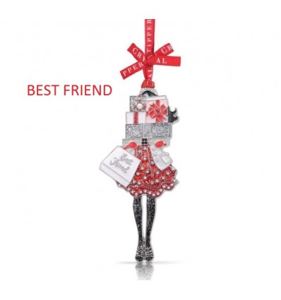 BEST FRIEND Christmas Tree Decoration - Tipperary Crystal