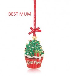 BEST MUM Christmas Tree Decoration - Tipperary Crystal