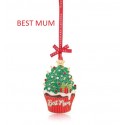 BEST MUM Christmas Tree Decoration - Tipperary Crystal