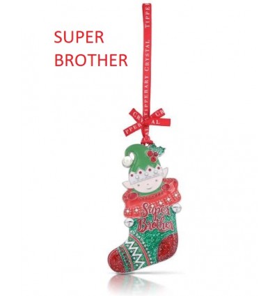 SUPER BROTHER Christmas Tree Decoration - Tipperary Crystal