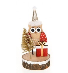 Wooden Owl Christmas Decoration