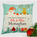 Mr & Mrs First Christmas Cushion Personalised