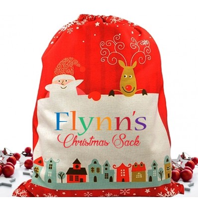 Personalised Christmas Sack - Colourful Name