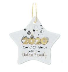 2020 Covid Christmas Personalised Tree Decoration