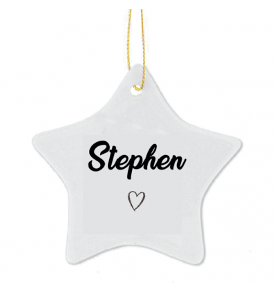 Personalised Ceramic Christmas Tree Decoration