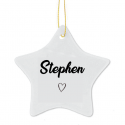 Personalised Ceramic Christmas Tree Decoration