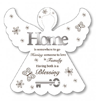 Home & Family Blessing Angel Plaque