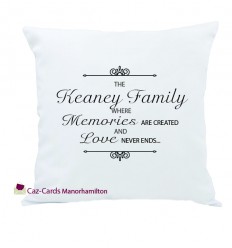 Family Name Cushion Personalised
