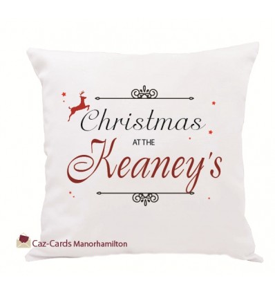 Christmas Cushion - Family Name