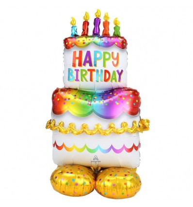 BIRTHDAY CAKE Balloon - 4ft 7" tall