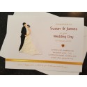 Wedding Personalised Card with bride & groom