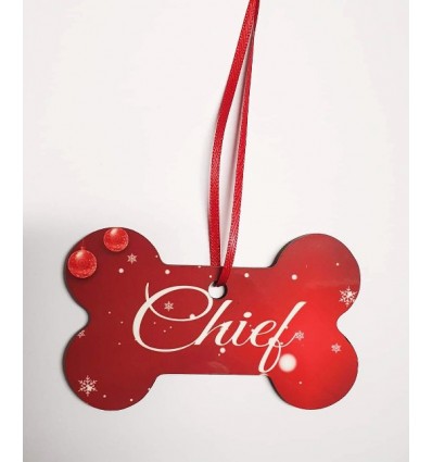 Dog Bone Personalised Tree Decoration