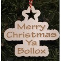 BOLLOX Christmas Wooden Decoration