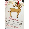 Reindeer Personalised Christmas Card