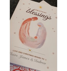 Christmas Personalised Card with Nativity