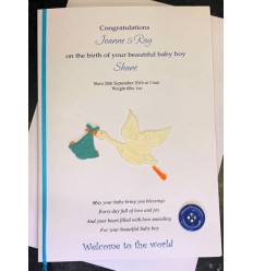 Baby Boy Personalised Card