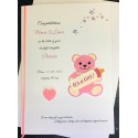 Baby Girl Personalised Card -3